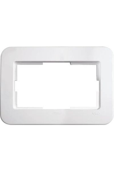 VİKO Rollina White Plastered Double Brass Frame