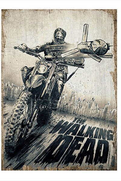 Bedeko The Walking Dead Desenli Ahşap Tablo