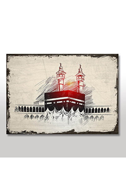 Bedeko Ahşap Tablo Retro Kabe