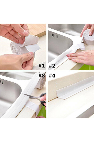 CMT Aveo 1 Adet Su Sızdırmaz Geçirmez Bant Lavabo Küveyt Kenar Bandı Küvet Du...