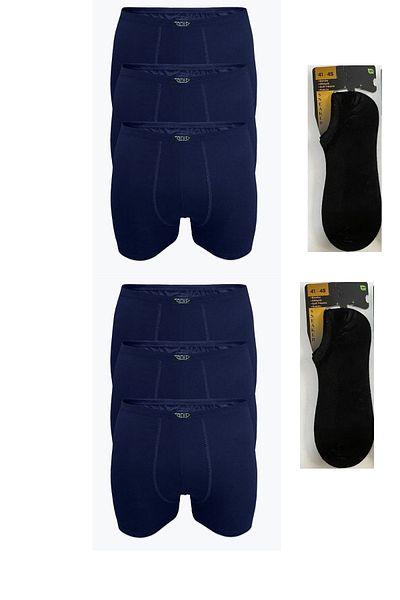 Anıt Ανδρικό Thin Tire Bamboo Boxer 6 συσκευασιών με 2 ζευγάρια κάλτσες πάνινα παπούτσια από μπαμπού