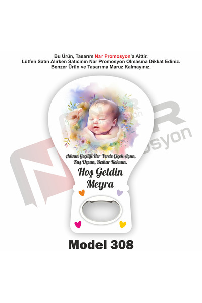 Nar Promosyon 30 Adet Açacak Magnet Hediyelik - Sünnet, Nişan, Söz, Düğün Hed...