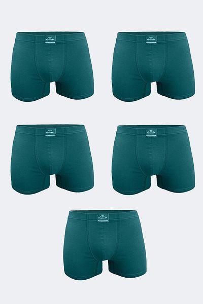 Malabadi Ανδρικό Πράσινο 5 Πακέτο Cotton Elastane Boxer 5m074