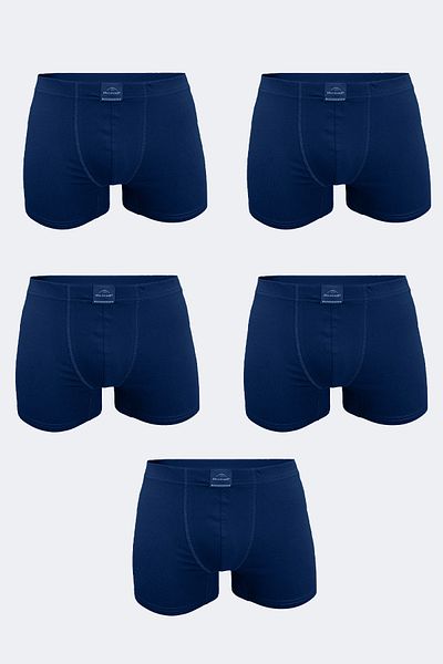 Malabadi Ανδρικό Navy Blue 5 Pack Cotton Elastane Boxer 5m074