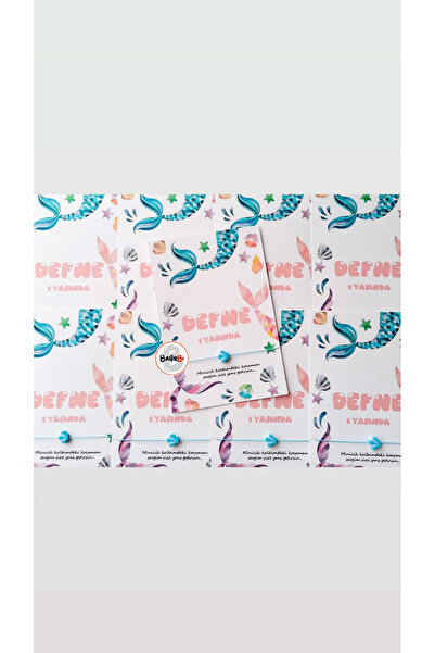 BastirBi Deniz kızı temalı doğum günü hediyesi 30 adet