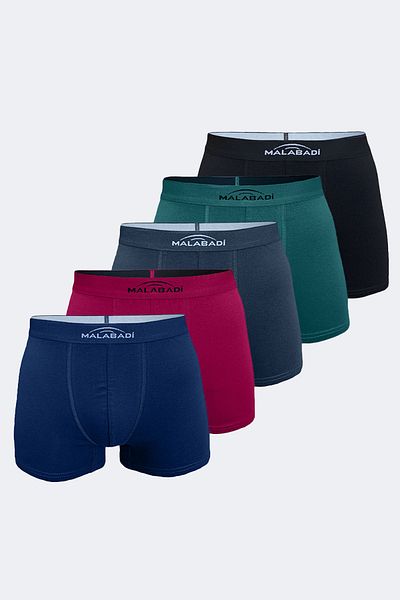 Malabadi Ανδρικό Μικτό Χρώμα 5 Πακέτο Cotton Elastane Boxer 5m075
