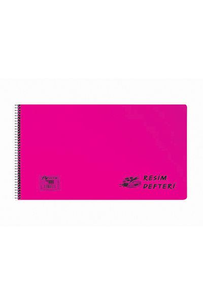 FLY COLOR دفتر صور حلزوني 35*50 سم 25 ورقة غطاء بلاستيكي كبير الحجم وردي