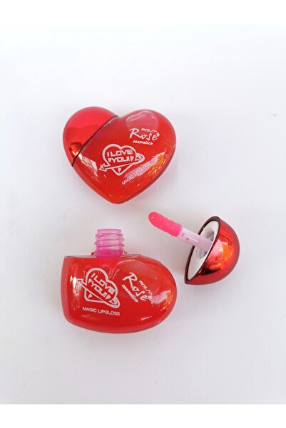 Roesıa Rose Cosmetics Rose I Love You Simli, Kalp Şekilli, Sihirli Dudak Parl...