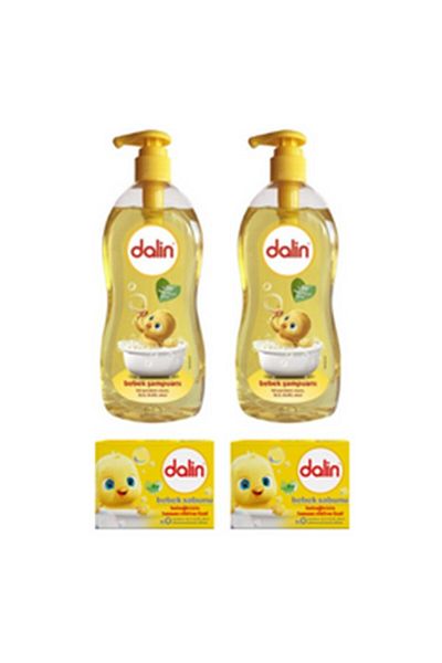 Dalin Classic Baby Shampoo - 700 ml 2 Pieces + Dalin Baby Soap - 100 Gr 2 Pieces