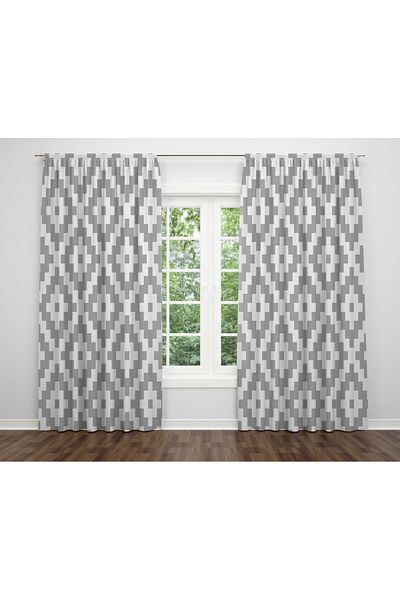 ALBANHOME Alban Home Modern Pattern Digital Printing Double Wing Background Curtain