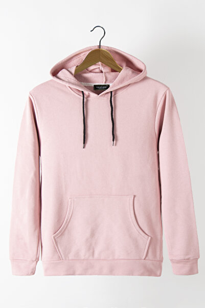 Terapi Men Hanorac de bază cu glugă pudră și buzunar cangur pentru bărbați