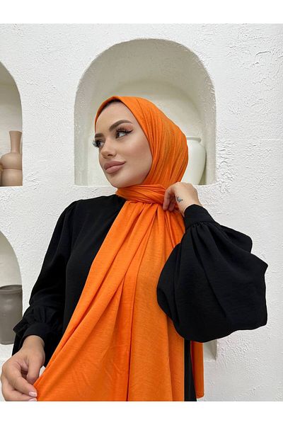 useev Combed Cotton Shawl Orange 0001