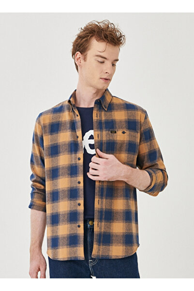 Lee Normal Kareli Kahve Erkek Gömlek L66IMLSZ_Flannel Check Shirt