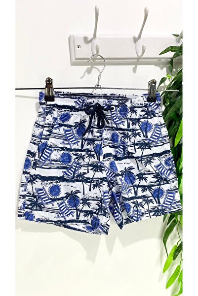 MY SEA K-234-Ç شورت سباحة بنمط شجرة النخيل (يمكن تركيبه بين الأب والابن)