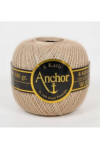 Anchor 6 Katlı Ağ Ipliği 26/6 Ekru 100 gram