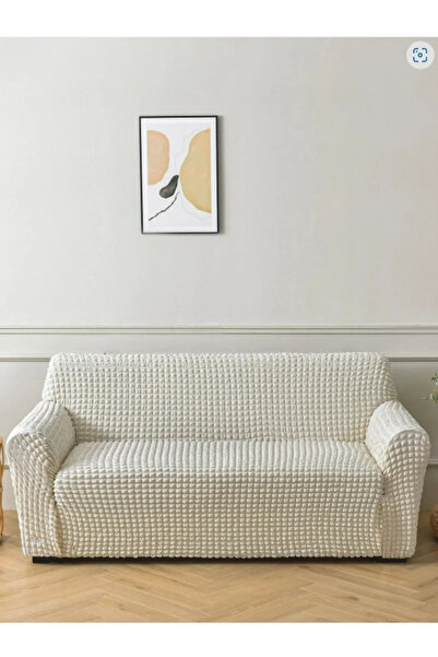 FurkanTicaret غطاء أريكة وأريكة ملفوفة طبيعية مكونة من 3 قطع - ملابس قابلة للتمدد بالكامل، سرير أريكة قابل للغسل