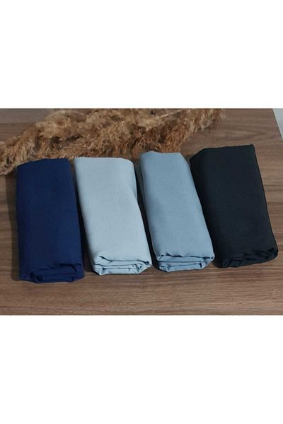 HAR-UM Ticaret Hijab Women's Cotton Jazz Shawl Model-Set of 4