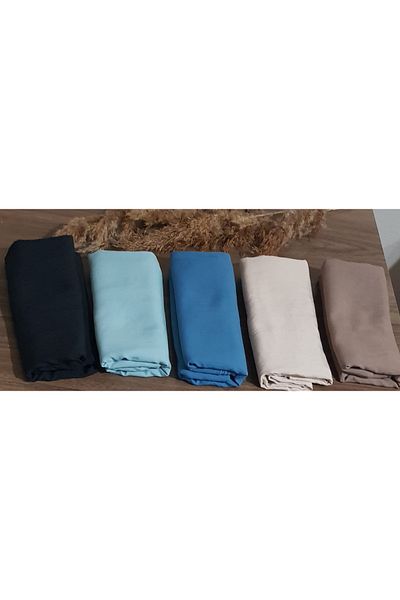 HAR-UM Ticaret Hijab Women's Cotton Jazz Shawl Model-Set of 5