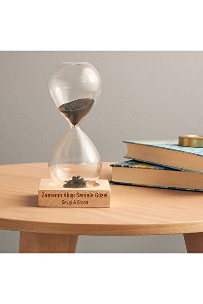 hediyeconcepti Zamanın Akışı Seninle Güzel Mottlu Kişiye Özel Kum Saati