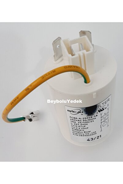 FullYedek Beko Kondansatör Çamaşır Makinesi Parazit Filtresi 16 Amper 250 VAC...