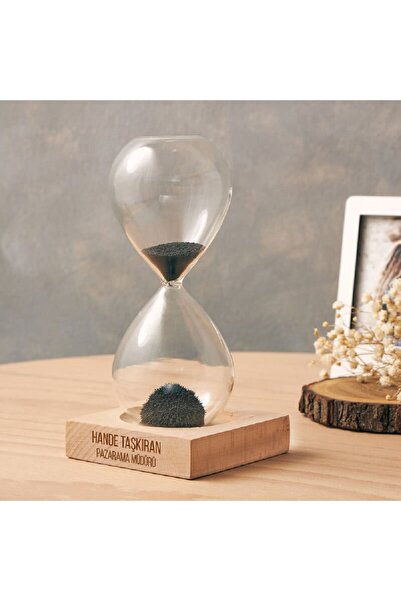 hediyeconcepti İsim ve Unvan Yazılı Kurumsal Hediyelik Manyetik Kum Saati