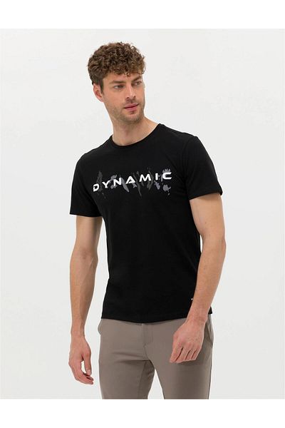 Pierre Cardin Μπλουζάκι Crew Neck Μαύρο Slim Fit