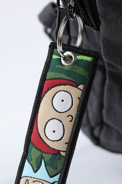 gokmentoy Elder Professor & Grandson Double Sided Woven Fabric Keychain