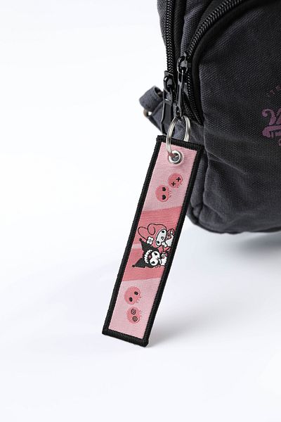 gokmentoy Kuromi & Melody Double Sided Woven Fabric Keychain