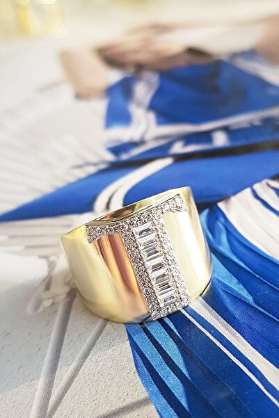 MorMajor Silver Harfli Baget Işleme Gümüş Yüzük