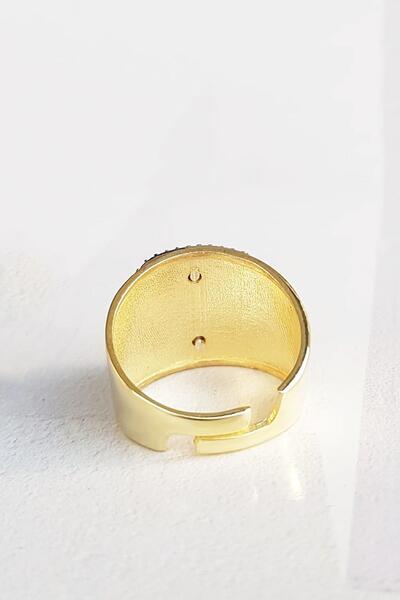 MorMajor Silver Harfli Baget Işleme Gümüş Yüzük