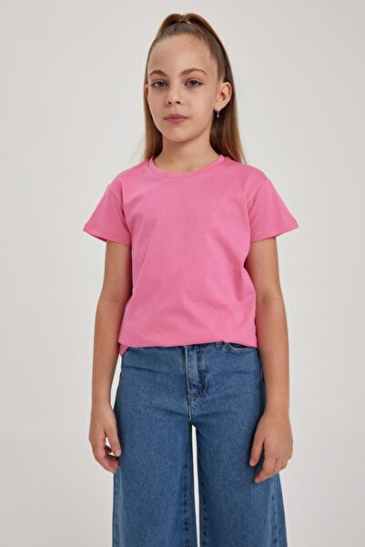 DeFacto Κοντομάνικο μπλουζάκι για κορίτσια - κανονική εφαρμογή