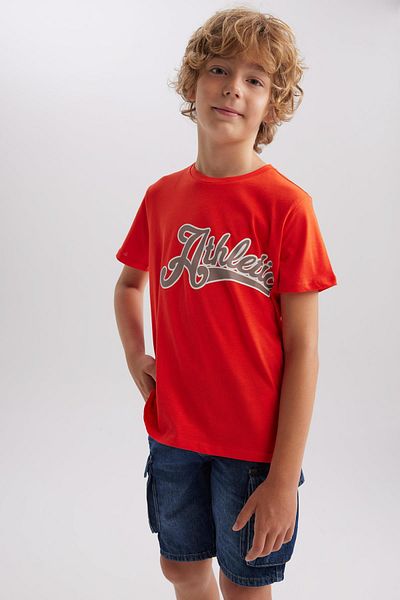 DeFacto Boy's Regular Fit Short Sleeve T-Shirt