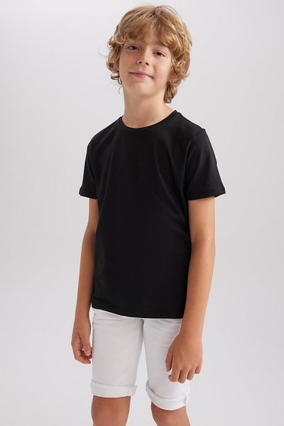 DeFacto Boy's Crew Neck Basic Plain Short Sleeve T-Shirt B0667A8Ns