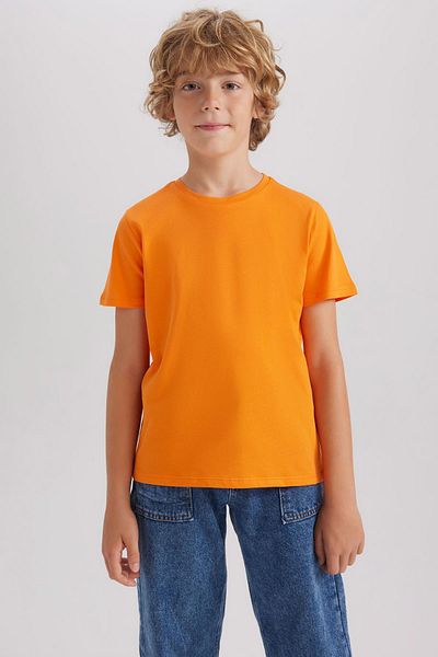 DeFacto Boy's Crew Neck Basic Plain Short Sleeve T-Shirt B0667A8Ns