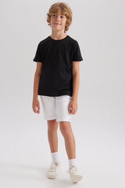 DeFacto Boy's Crew Neck Basic Plain Short Sleeve T-Shirt B0667A8Ns