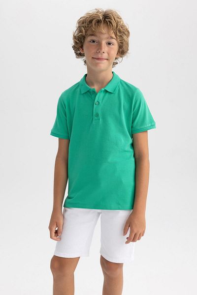DeFacto Jungen-Piqué-Kurzarm-Basic-Polo-T-Shirt B0668a8ns