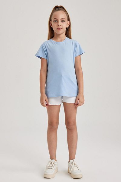 DeFacto Girl's Short Sleeve Regular Fit T-Shirt