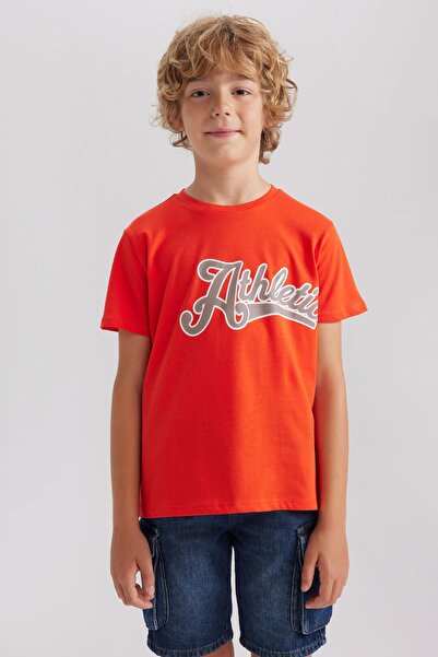 DeFacto Κοντομάνικο μπλουζάκι για αγόρι με κανονική εφαρμογή