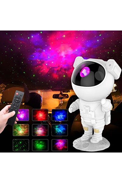 fortrek Astronot Projektör Bluetooth Hoparlör Yıldız Işıklı Galaksi Samanyolu...