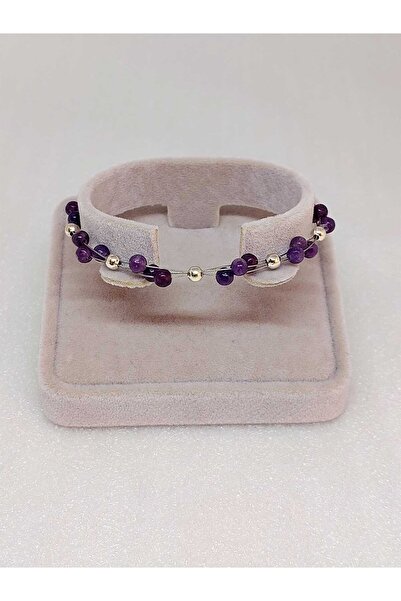 Yasamtohumu Βραχιόλι από πέτρα Lepidolite 4mm