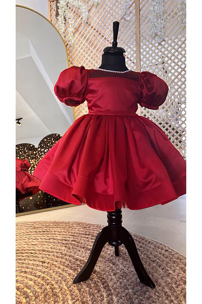 İkrabutikbursa Girl's Red Evening Dress, Girl's Evening Dress, Girl's Red Dress