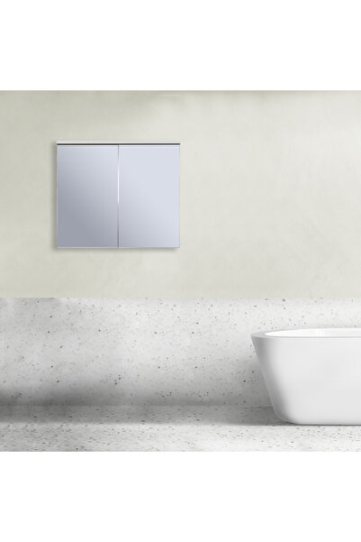 Sözcan Group Yıldız Aynalı Üst Dolap Beyaz 80x61x14 Cm