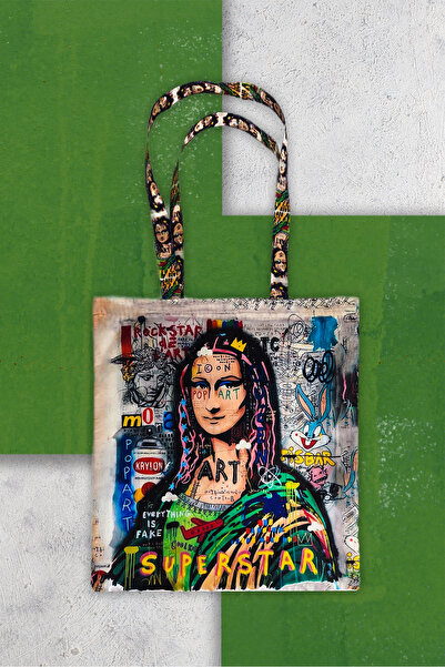 vegahediye v vega Mona Lisa dizajnirala Štampano tkanine, Torba ručku sa jedn...