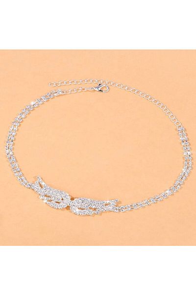 Flaner Paris Aksesuar Stone anklet with wing motif