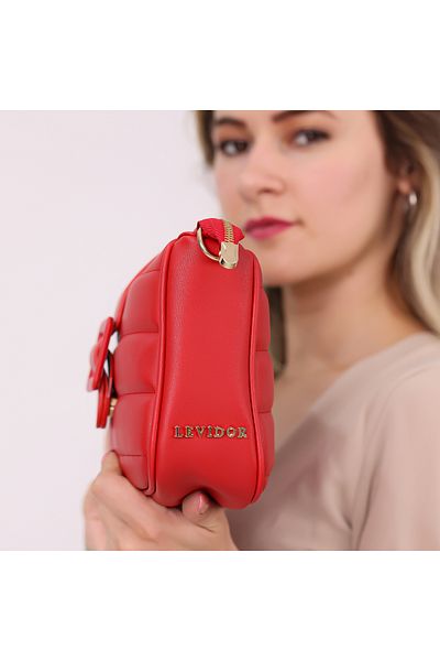 Levidor Quilted Soft Women's Shoulder Bag, Messenger Bag, Women's Bag 2 Different Straps ( 27x16x7.5 cm)