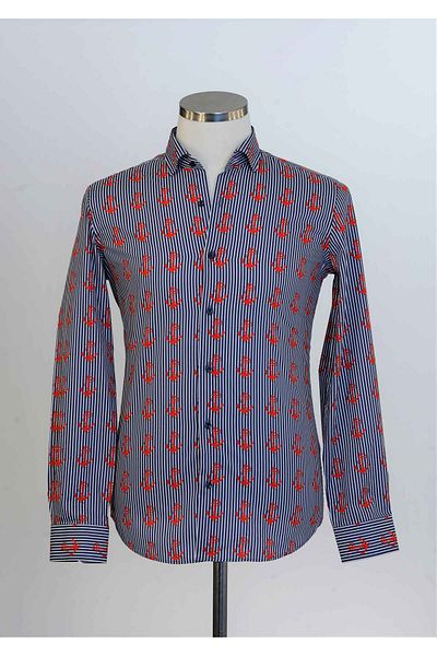 Paul Martin Canadian 100% Cotton Patterned Printed Digital Men's Shirt PM3451R13