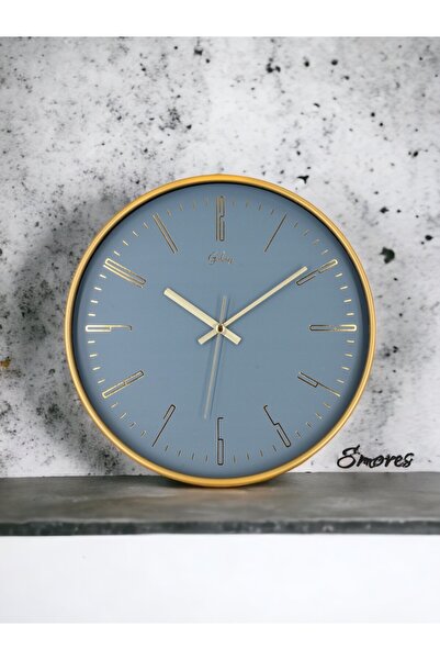 EMORES 30 Cm Gerçek Cam Sessiz Mekanizma Duvar Saati