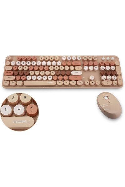 Mofii Kablosuz Klavye Ve Mouse Fare Set 104 Tuşlu Pc Notebook Uyumlu 136mm X 445mm Zr513