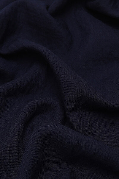 FİVESCARF Maxi Cotton Cotton Scarf Navy Blue