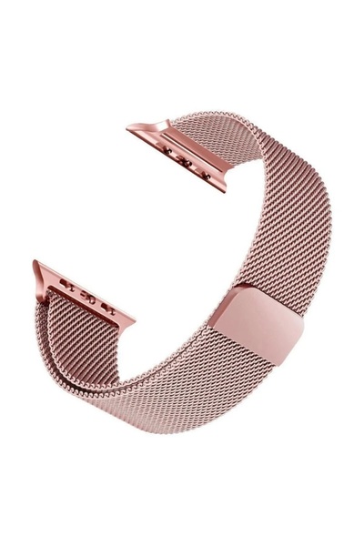 Apple Watch Uyumlu Paslanmaz Metal Hasır Kordon 8. Nesil 49mm Ultra Mıknatıslı Akıllı Saat Kordonu